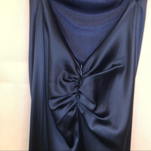 Sherri hill satin blue long dress - Picture 11 of 14